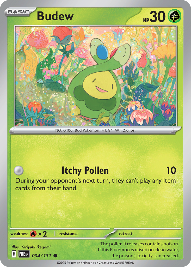 Prismatic Evolutions Budew 004/131 Common card